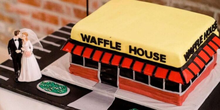 Couple’s Waffle House-themed wedding cake praised on-line: ‘Now that may be a cake’