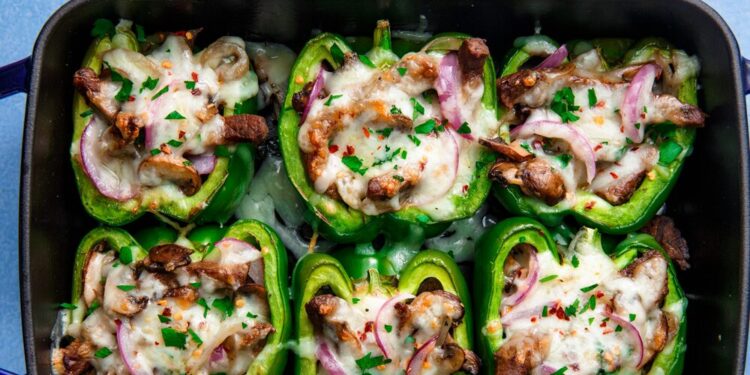 Delicious Philly Steak Stuffed Peppers Recipe
